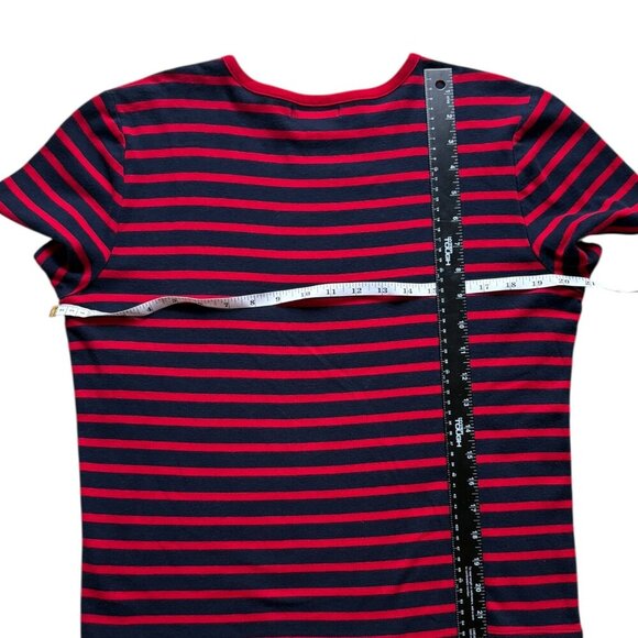 Women's Chaps SS striped Tee with Button Accents Size XL - Picture 5 of 7
